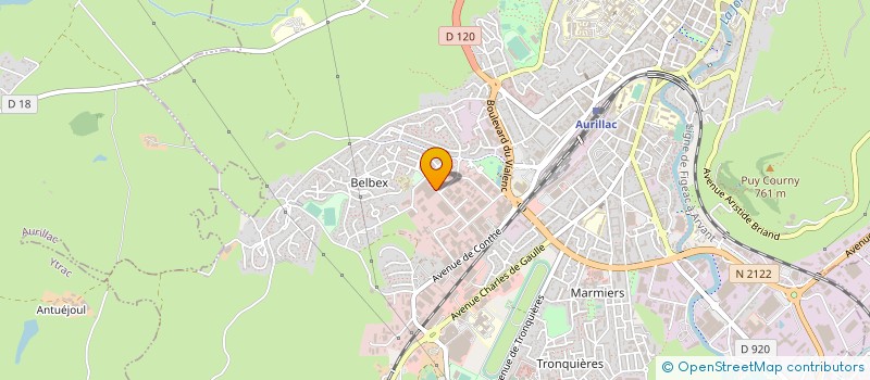 localisation de l'entreprise LESPOTES  AURILLAC