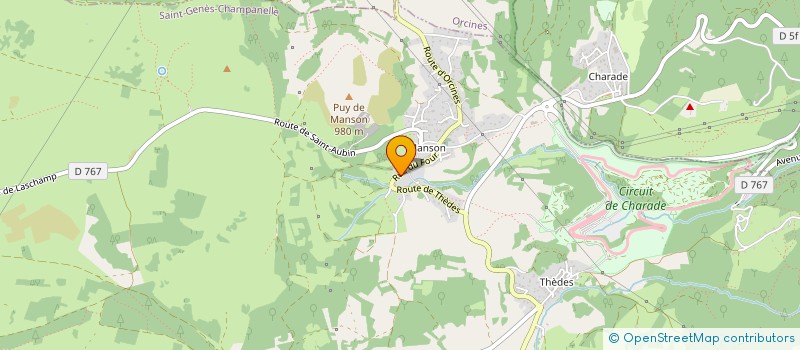 localisation de l'entreprise LESQUATREFOURCHES  SAINT-GENES-CHAMPANELLE