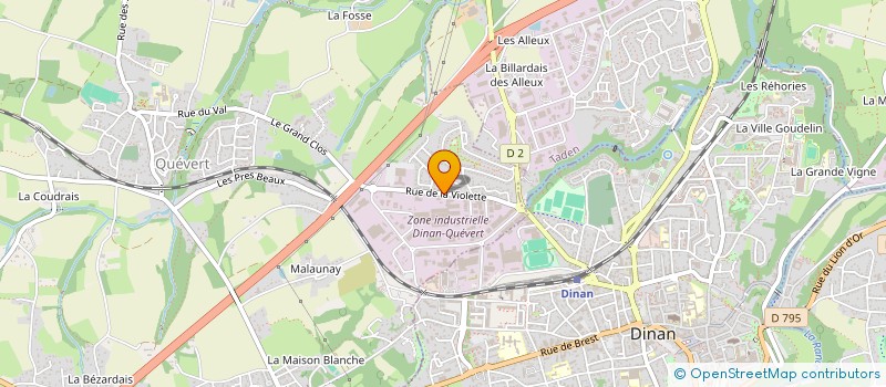 localisation de l'entreprise LESSARD TP DINAN à QUEVERT