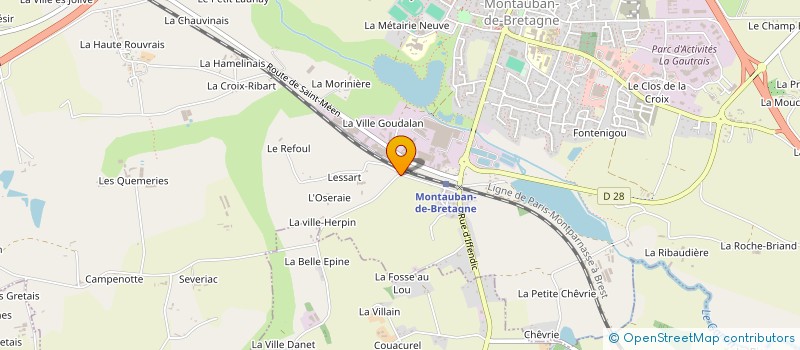 localisation de l'entreprise LESSART à MONTAUBAN-DE-BRETAGNE