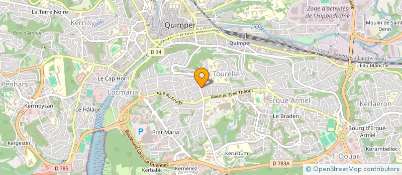 localisation de l'entreprise LESUEUR ARCHITECTURE à QUIMPER