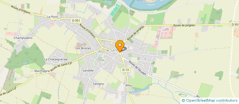 localisation de l'entreprise LET OPTIQUE  SANDILLON