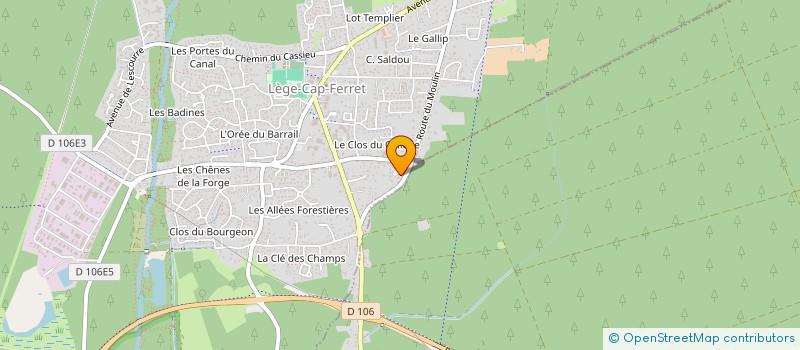 localisation de l'entreprise LET'S DANCE  LEGE-CAP-FERRET