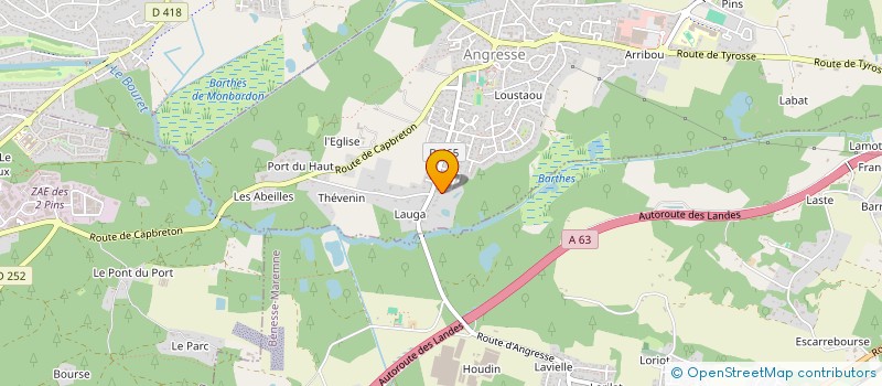 localisation de l'entreprise LET'S GROOVE  ANGRESSE