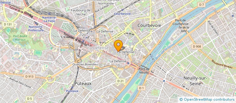 localisation de l'entreprise LET'S PORTAGE  COURBEVOIE