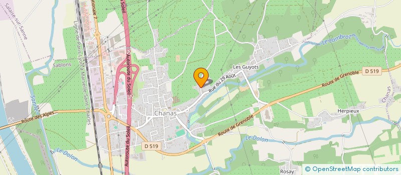 localisation de l'entreprise LETABO  CHANAS