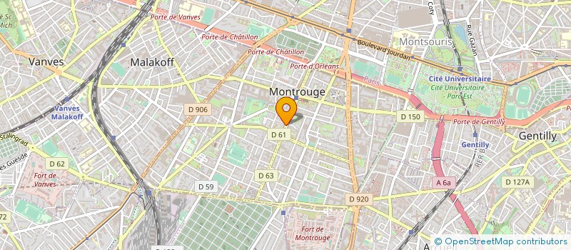 localisation de l'entreprise LETANG à MONTROUGE