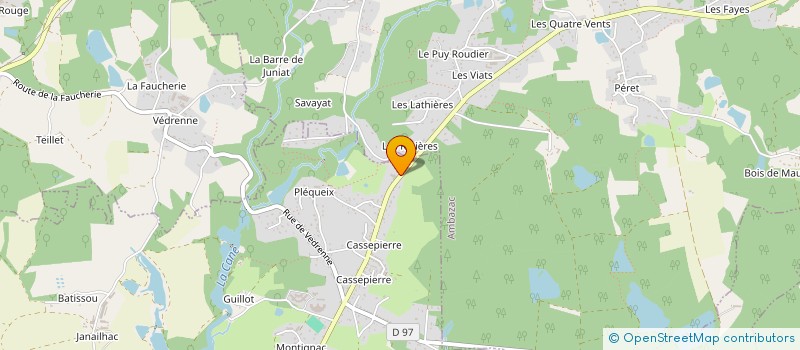 localisation de l'entreprise LETANG ELECTRICITE  RILHAC-RANCON