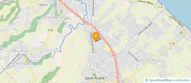 localisation de l'entreprise LETCHI RUN à SAINT-ANDRE