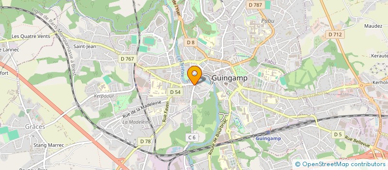 localisation de l'entreprise LETELLIER à GUINGAMP
