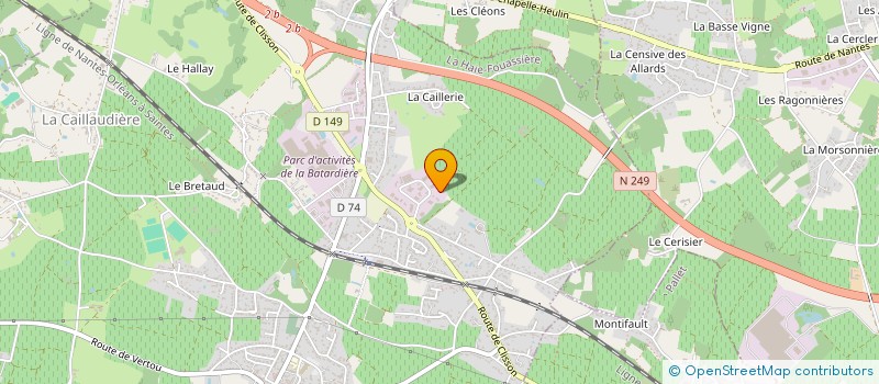 localisation de l'entreprise LETORT à LA HAIE-FOUASSIERE