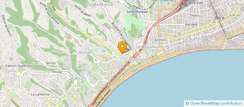 localisation de l'entreprise LETS GO INVEST à NICE