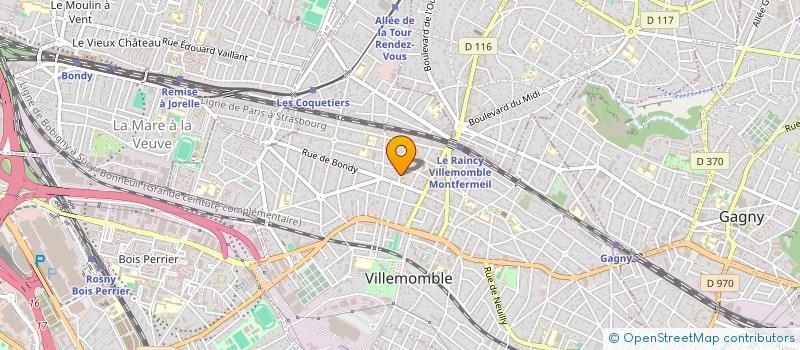localisation de l'entreprise LETSINVEST à VILLEMOMBLE