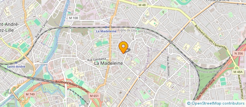 localisation de l'entreprise LETT'MOTIF à LA MADELEINE