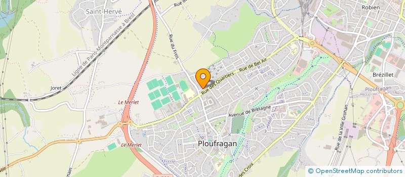 localisation de l'entreprise LETTEL à PLOUFRAGAN