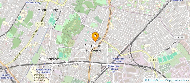 localisation de l'entreprise LETUS BATIMENT à PIERREFITTE-SUR-SEINE