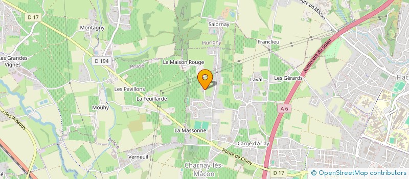 localisation de l'entreprise LETY OSTEO à CHARNAY-LES-MACON