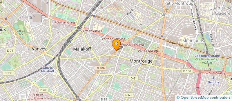 localisation de l'entreprise LEV à MALAKOFF