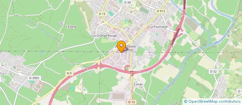 localisation de l'entreprise LEV'PRO GLASS à PEZENAS