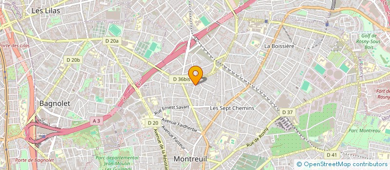 localisation de l'entreprise LEV3 à MONTREUIL