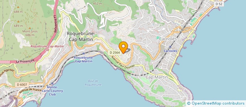 localisation de l'entreprise LEVA à ROQUEBRUNE-CAP-MARTIN
