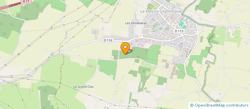 localisation de l'entreprise LEVAGE SERVICE à PLESSIS-GRAMMOIRE (LE)