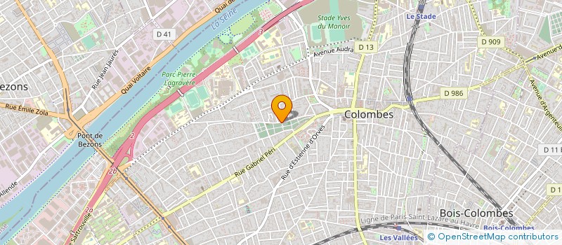 localisation de l'entreprise LEVALAINE à COLOMBES