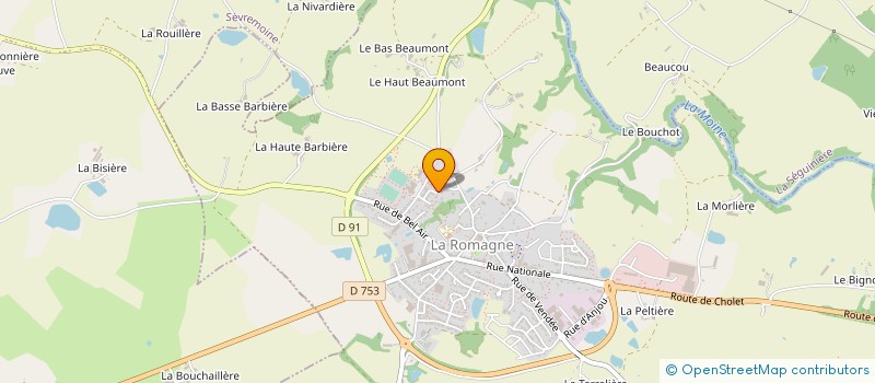 localisation de l'entreprise LEVALON  LA ROMAGNE