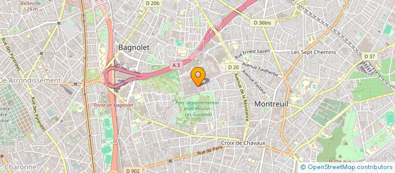 localisation de l'entreprise LEVANA à BAGNOLET