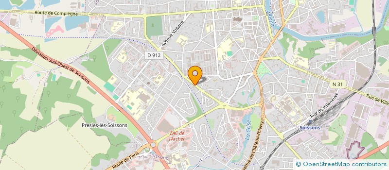 localisation de l'entreprise LEVASSEUR à SOISSONS