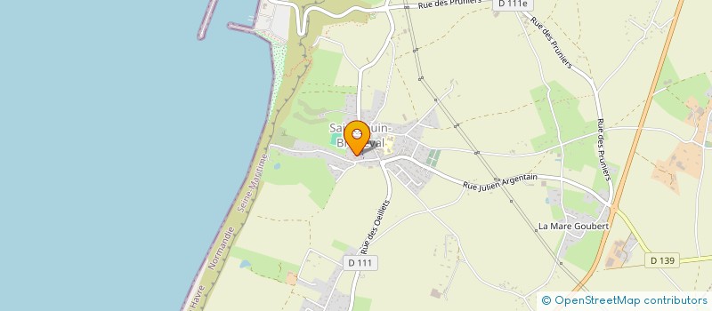 localisation de l'entreprise LEVEAU AVIATION à SAINT-JOUIN-BRUNEVAL
