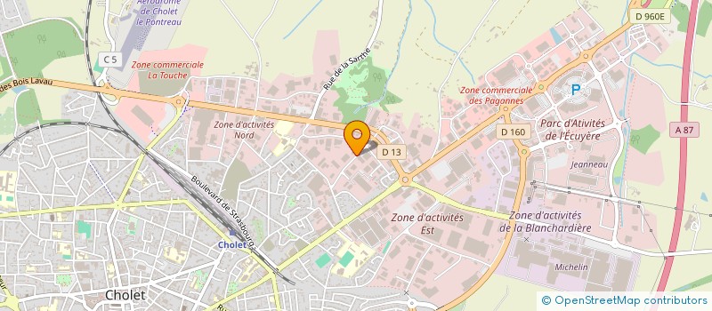 localisation de l'entreprise LEVEAU INVEST à CHOLET