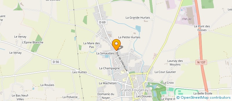 localisation de l'entreprise LEVEIL UGO  GRAND-FOUGERAY