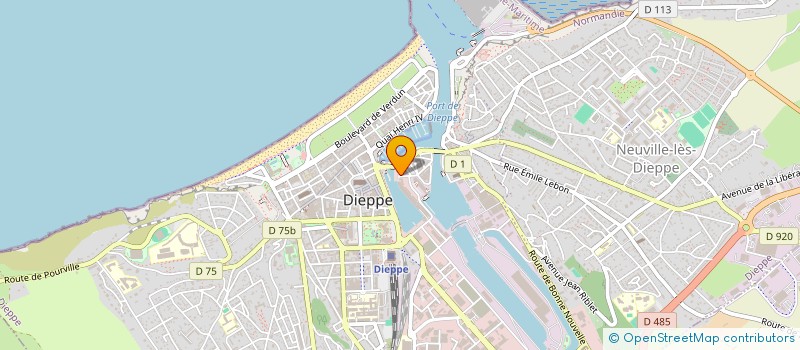 localisation de l'entreprise LEVEILLARD PNEUS à DIEPPE