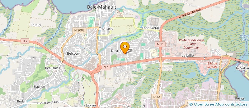 localisation de l'entreprise LEVEL UP 2.2  BAIE-MAHAULT