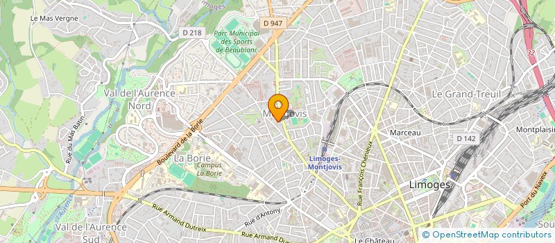 localisation de l'entreprise LEVEL UP BUSINESS CONSULTING à LIMOGES