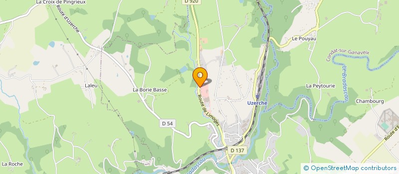 localisation de l'entreprise LEVELOC  UZERCHE