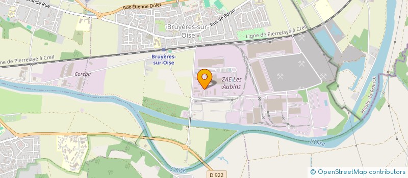 localisation de l'entreprise LEVENT JARDIN SERVICE à BRUYERES-SUR-OISE