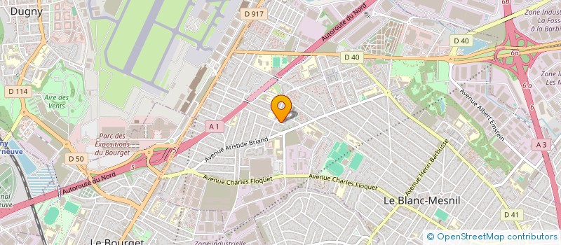 localisation de l'entreprise LEVENT TRANSPORT à LE BLANC-MESNIL