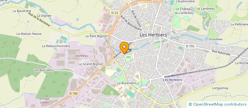localisation de l'entreprise LEVEQUE à LES HERBIERS