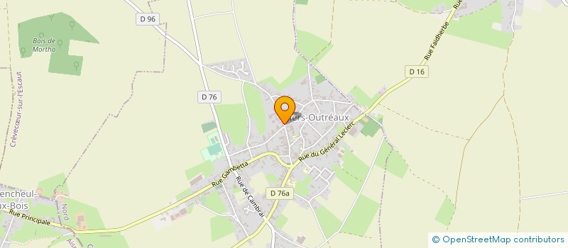 localisation de l'entreprise LEVEQUE ANDRE  VILLERS-OUTREAUX