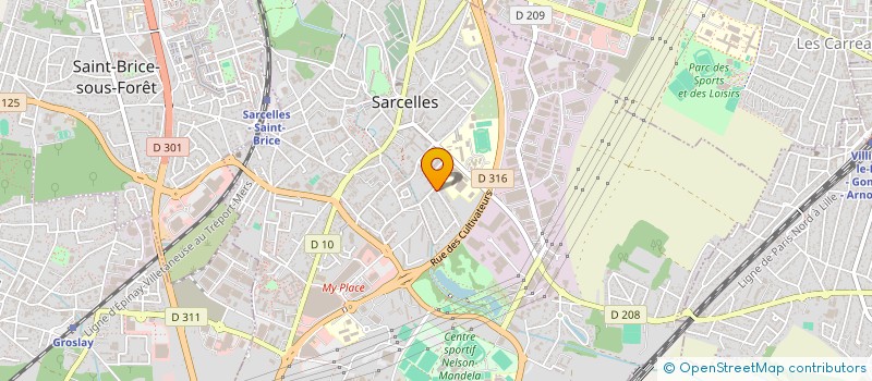 localisation de l'entreprise LEVERT à SARCELLES