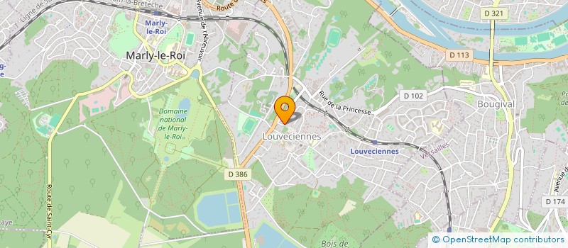 localisation de l'entreprise LEVET - D'ARCET  LOUVECIENNES