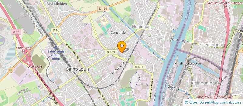 localisation de l'entreprise LEVI  HUNINGUE