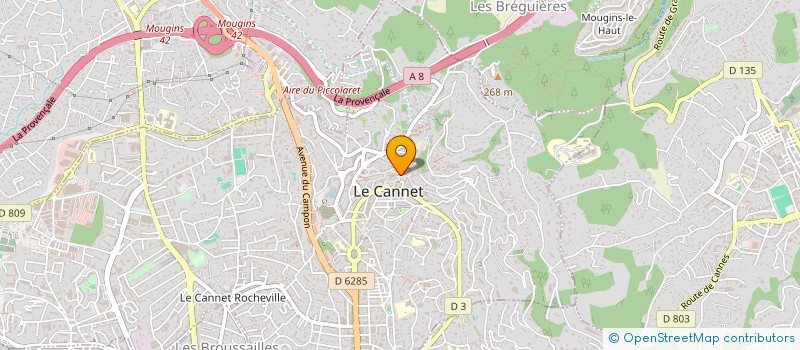 localisation de l'entreprise LEVILLAIN à LE CANNET