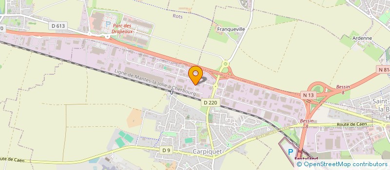localisation de l'entreprise LEVILLAIN CHAUFFAGE SANITAIRE à CARPIQUET