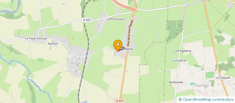 localisation de l'entreprise LEVILLAIN DISTRIBETON à ORVAL SUR SIENNE