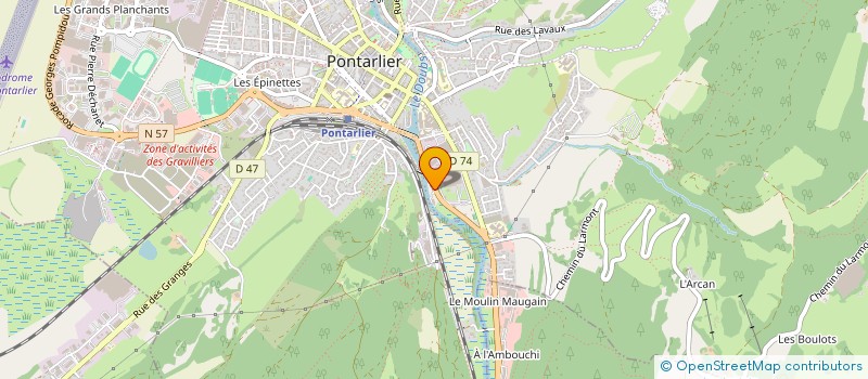 localisation de l'entreprise LEVIRET  PONTARLIER