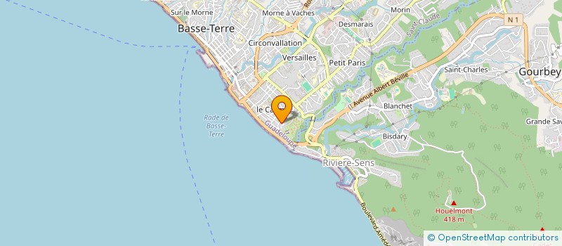 localisation de l'entreprise LEVRIER INVEST  BASSE-TERRE