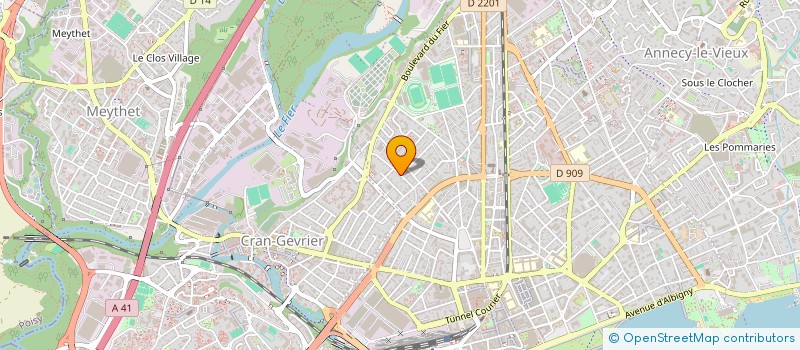 localisation de l'entreprise LEVRIERS 74 à ANNECY